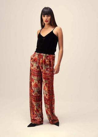 Reena Sharma-Red Amaya Kimono And Pant-INDIASPOPUP.COM