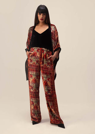 Reena Sharma-Red Amaya Kimono And Pant-INDIASPOPUP.COM