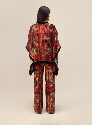 Reena Sharma-Red Amaya Kimono And Pant-INDIASPOPUP.COM