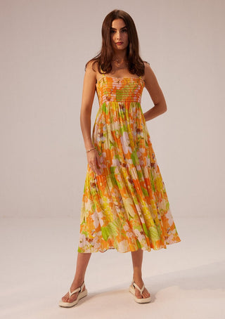 Reena Sharma-Ahana Yellow Cami Dress-INDIASPOPUP.COM