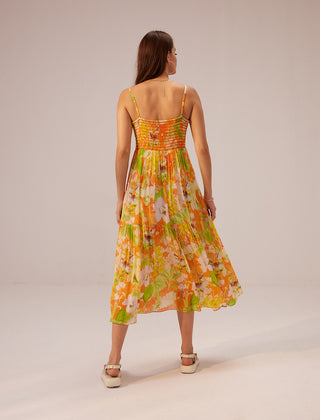 Reena Sharma-Ahana Yellow Cami Dress-INDIASPOPUP.COM
