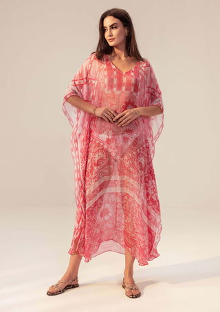 Reena Sharma-Aisha Pink Kaftan-INDIASPOPUP.COM