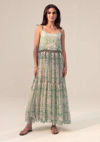Reena Sharma-Elan Sage Long Dress-INDIASPOPUP.COM