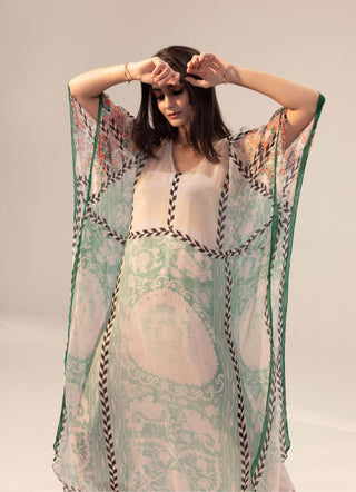 Reena Sharma-Elan Sage Green Kaftan-INDIASPOPUP.COM