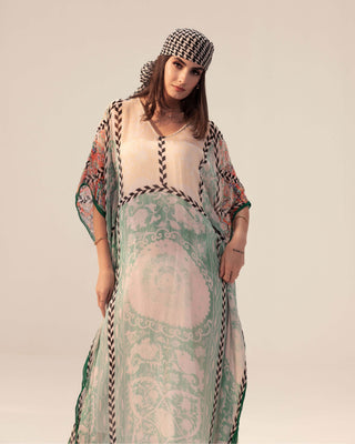 Reena Sharma-Elan Sage Green Kaftan-INDIASPOPUP.COM