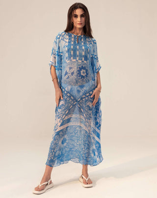 Reena Sharma-Aisha Blue Kaftan-INDIASPOPUP.COM