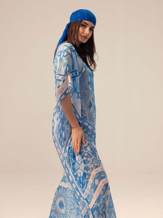 Reena Sharma-Aisha Blue Kaftan-INDIASPOPUP.COM