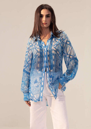 Reena Sharma-Aisha Blue Shirt-INDIASPOPUP.COM
