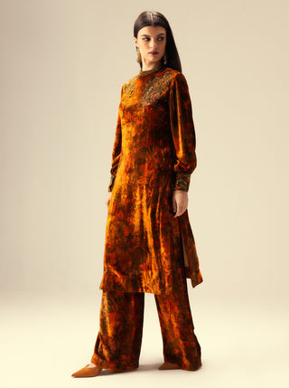 Nargis rust tunic and pants