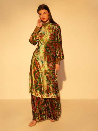 Nikita green embellished tunic and pants