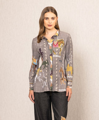 Knight pleated shirt