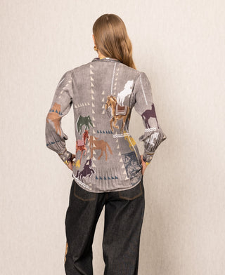 Knight pleated shirt