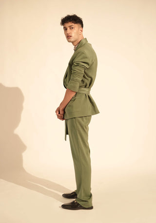 Nikita Mhaisalkar Men-Jade Green Blazer And Pant Set-INDIASPOPUP.COM