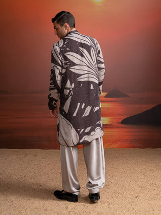 Chocolate Printed Sequins Kurta And Salwar by Nikita Mhaisalkar Men available on Indiaspopup.com