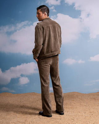 Brown Corduroy Jacket And Pants by Nikita Mhaisalkar Men available on Indiaspopup.com