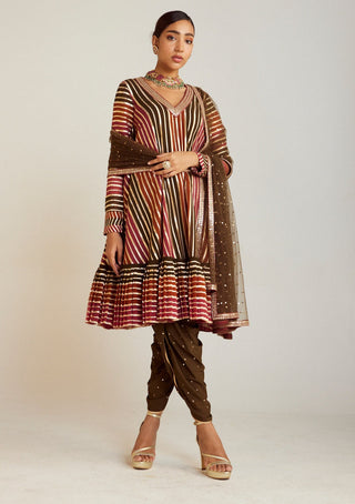 Vvani By Vani Vats-Olive Green Dhoti And Kurta Set-INDIASPOPUP.COM