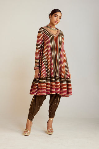 Vvani By Vani Vats-Olive Green Dhoti And Kurta Set-INDIASPOPUP.COM