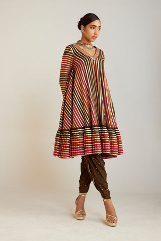 Vvani By Vani Vats-Olive Green Dhoti And Kurta Set-INDIASPOPUP.COM