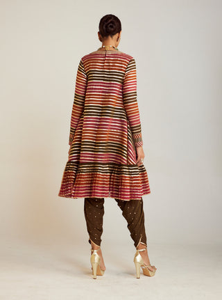 Vvani By Vani Vats-Olive Green Dhoti And Kurta Set-INDIASPOPUP.COM