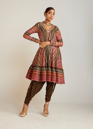 Vvani By Vani Vats-Olive Green Dhoti And Kurta Set-INDIASPOPUP.COM