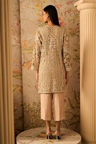 Ridhi Mehra-Showcase Champagne Kali Kurta And Pants-INDIASPOPUP.COM
