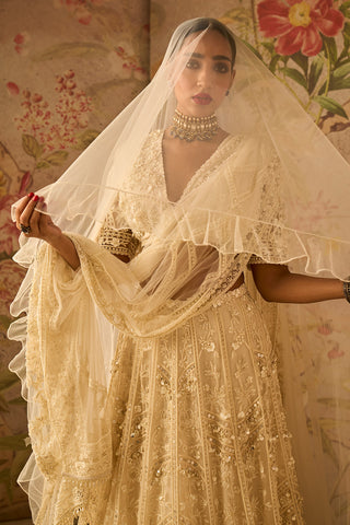 Ridhi Mehra-Dream Ivory Embroidered Lehenga Set-INDIASPOPUP.COM