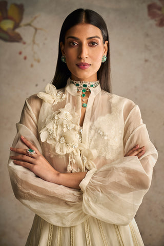Ridhi Mehra-Trendsetter Ivory Embroidered Lehenga Set-INDIASPOPUP.COM