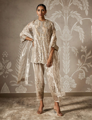 Ridhi Mehra Shaila Water Gold Kurta Set available on indiaspopup