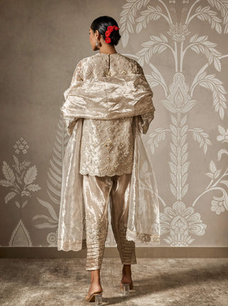 Ridhi Mehra Shaila Water Gold Kurta Set available on indiaspopup