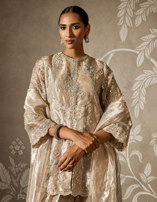 Ridhi Mehra Shaila Water Gold Kurta Set available on indiaspopup