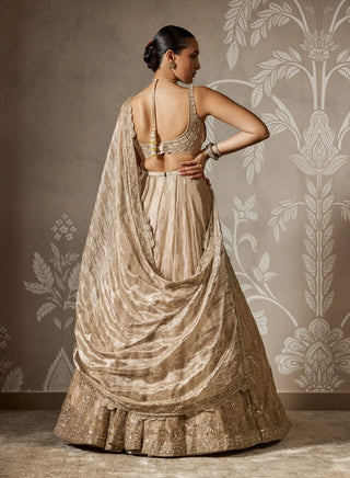 Ridhi Mehra Arnika Gunmetal Gold Lehenga Set available on indiaspopup