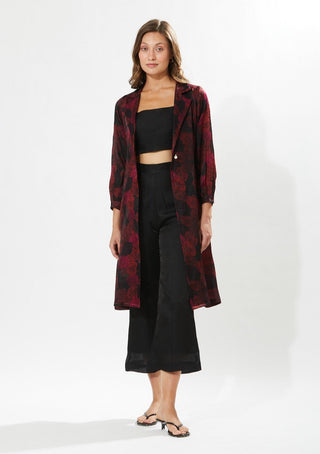 Meadow-Rosa Duster Coat And Pant Set-INDIASPOPUP.COM