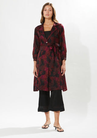 Meadow-Rosa Duster Coat And Pant Set-INDIASPOPUP.COM