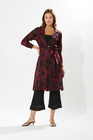 Meadow-Rosa Duster Coat And Pant Set-INDIASPOPUP.COM