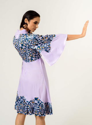 Siddhant Aggarwal-Rage Print Waist Cut Out Dress-INDIASPOPUP.COM