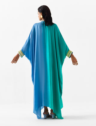 Seashore Blue Sea Green Kimono by Studio Rigu available on Indiaspopup.com