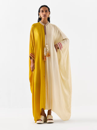 Dawn Yellow Beige Kimono by Studio Rigu available on Indiaspopup.com