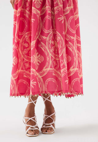 Areca Palm Ruching Dress by Studio Rigu available on Indiaspopup.com