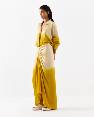 Dawn Draped Shirt Dress by Studio Rigu available on Indiaspopup.com