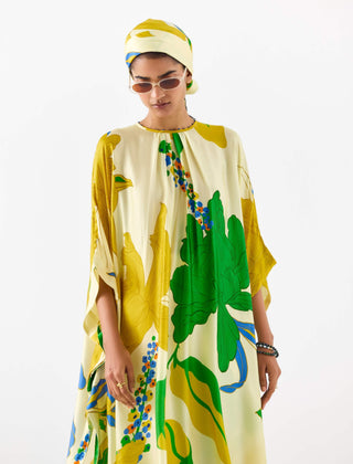 Yellow Rose Kimono Kurta And Pants by Studio Rigu available on Indiaspopup.com