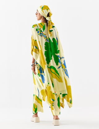 Yellow Rose Kimono Kurta And Pants by Studio Rigu available on Indiaspopup.com