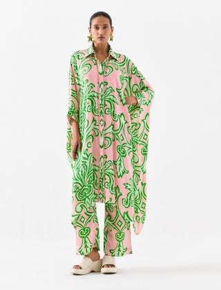 La Paz Front Button Kimono Kurta And Pants by Studio Rigu available on Indiaspopup.com