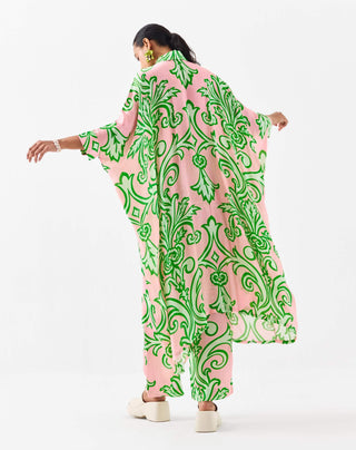 La Paz Front Button Kimono Kurta And Pants by Studio Rigu available on Indiaspopup.com