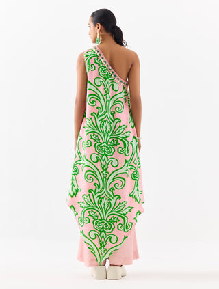 La Paz One-Shoulder Kurta And Pants by Studio Rigu available on Indiaspopup.com