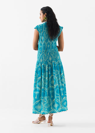 Coconut Palm Ruching Dress by Studio Rigu available on Indiaspopup.com