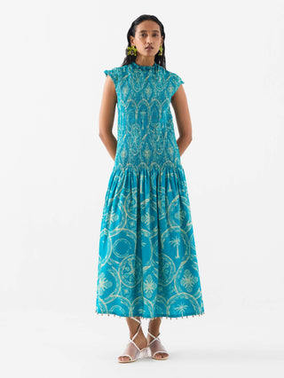 Coconut Palm Ruching Dress by Studio Rigu available on Indiaspopup.com
