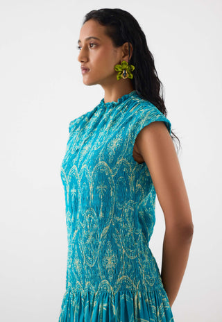 Coconut Palm Ruching Dress by Studio Rigu available on Indiaspopup.com