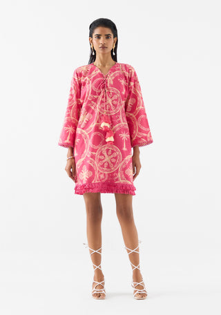 Areca Palm Bell Sleeves Dress by Studio Rigu available on Indiaspopup.com