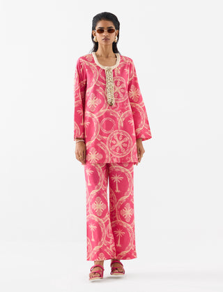 Areca Palm Short Kurta And Pants by Studio Rigu available on Indiaspopup.com