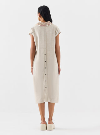 Palm Island Knot Linen Dress by Studio Rigu available on Indiaspopup.com